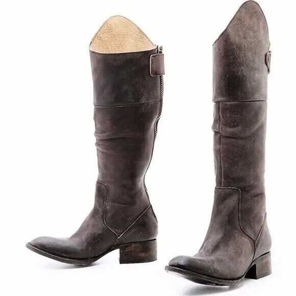 Freebird by Steven STABL Dark Brown Leather Over the Knee Boot 8